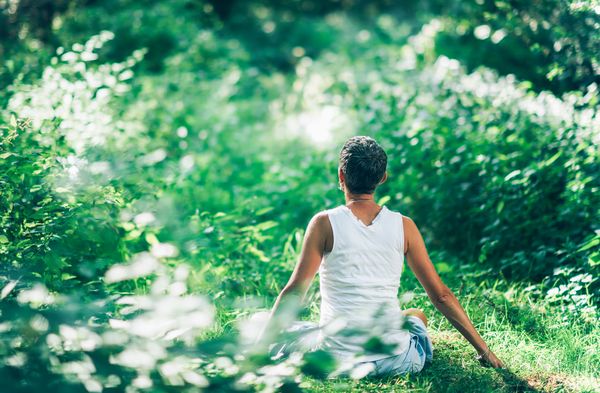 meditation woman nature