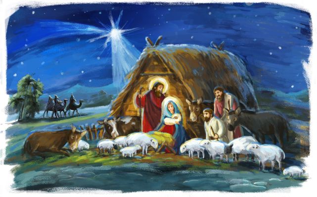Weihnachten Krippe Bethlehem Jesus