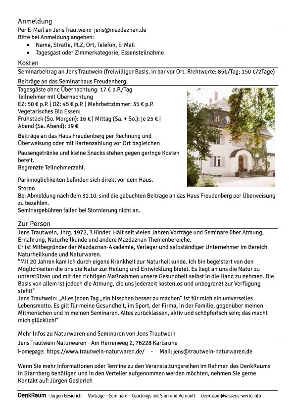 Seminare Jens Trautwein Herbst 2026 2